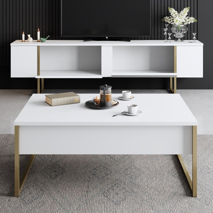Hanah Home Luxe Set - Blanco y Dorado